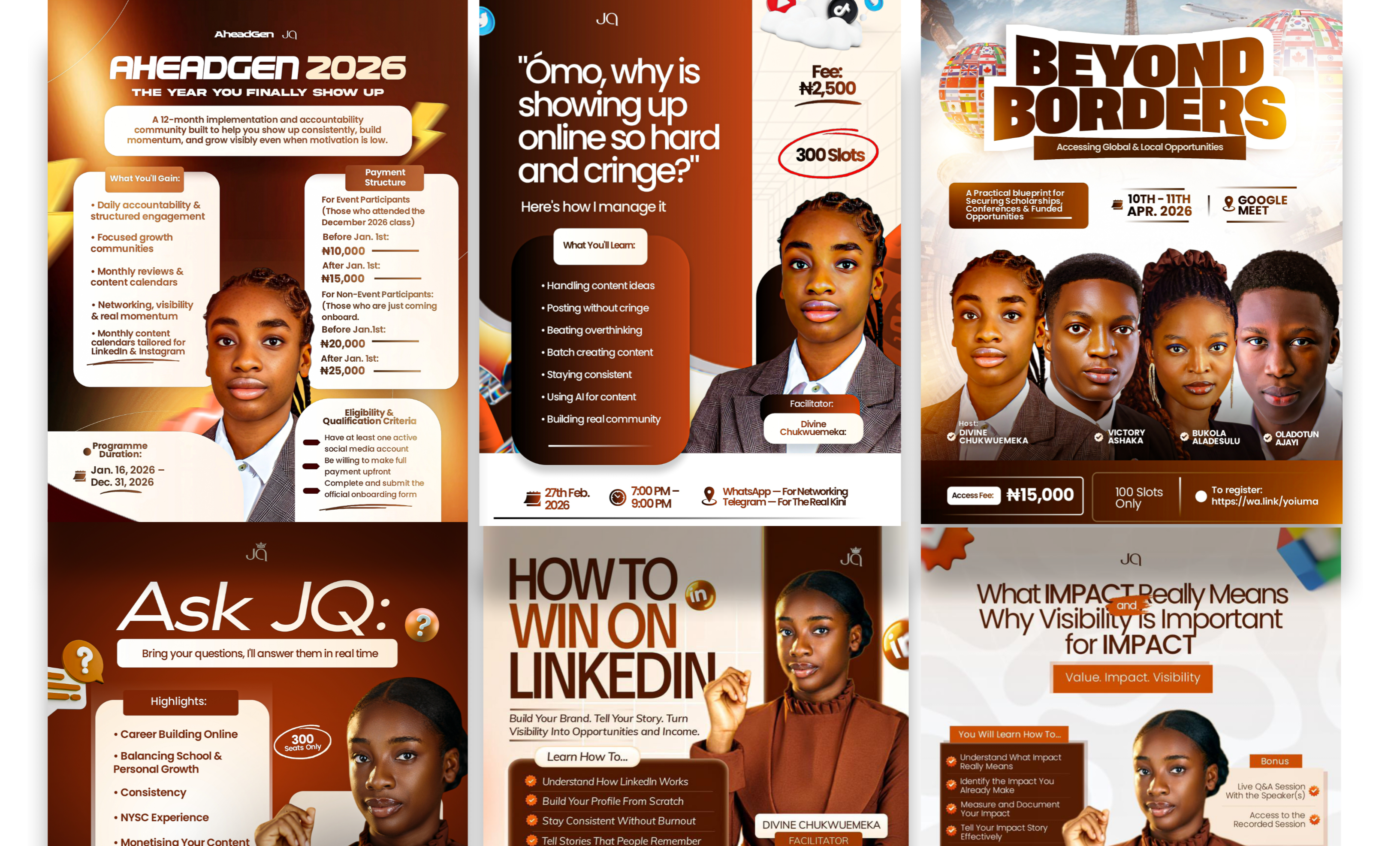 Japa Queen programs and event flyers